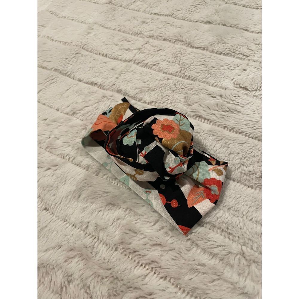Floral Handmade Hand Tied Baby Bow